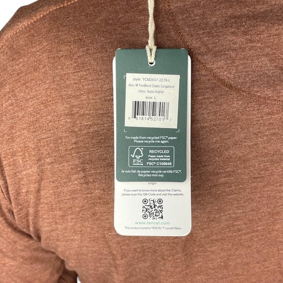 ⭐️SOLD ⭐️ NWT TENTREE long sleeve shirt | size L - Picture 4 of 6